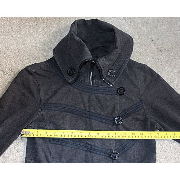 Lululemon - Admiral Jacket in Military Grey, sz 6 - Cotton Fleece, 6 - RARE - Picture 5 of 10